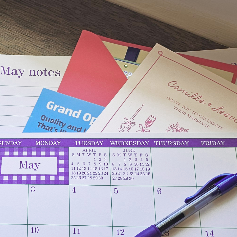 Woo Pocket The Date Calendar Inside Close Up
